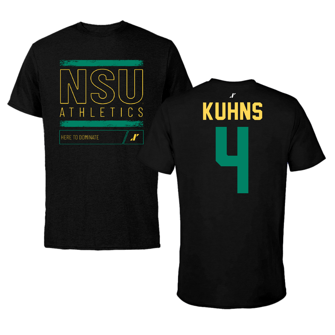 Norfolk State University Football Black Dominate Performance Tee - #4 Otto Kuhns