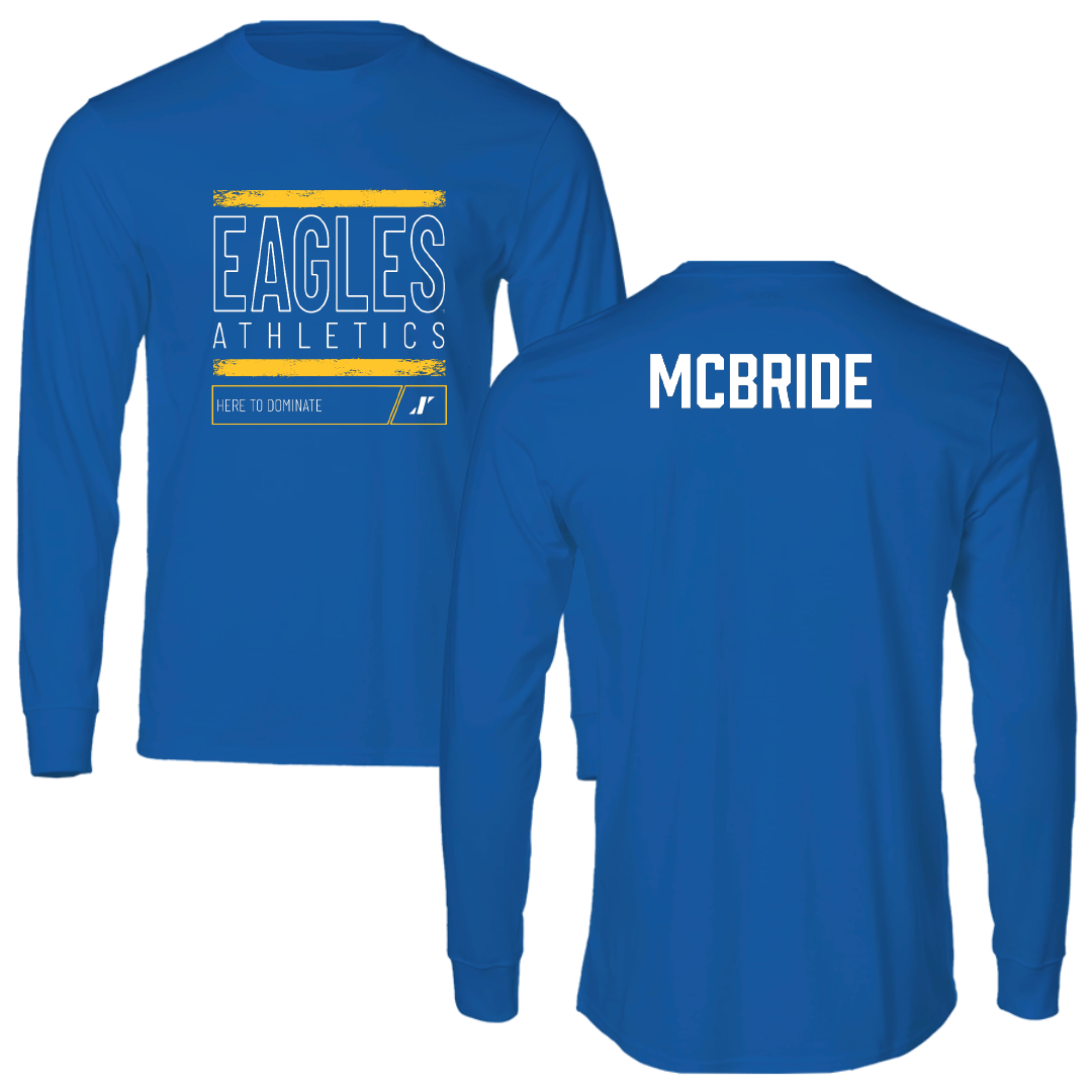 Williams Baptist University Golf Blue Dominate Performance Long Sleeve - Landon McBride