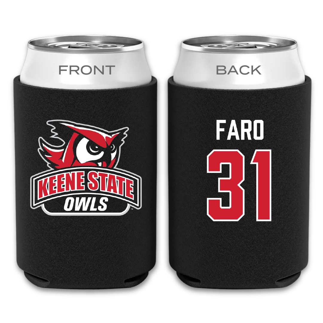 Keene State College Baseball Black Can Cooler - #31 Zach Faro