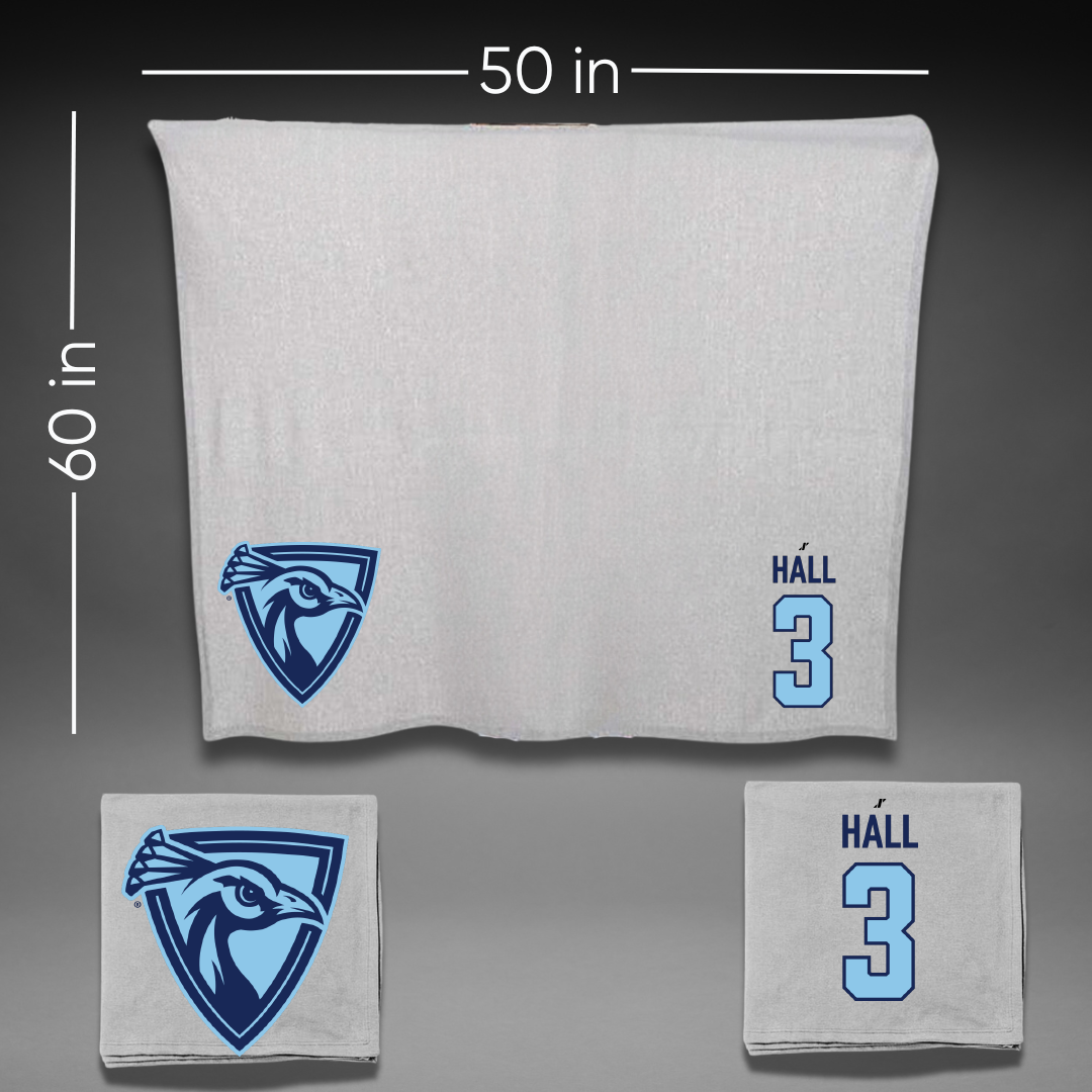 Upper Iowa University Baseball Gray Blanket - #3 Bryce Hall