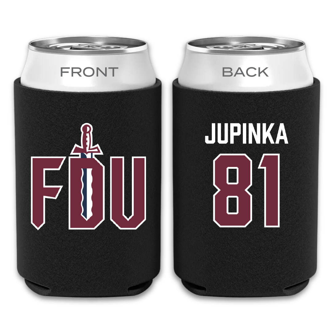 Fairleigh Dickinson University-Metropolitan Campus Softball Black Can Cooler - #81 Amanda Jupinka