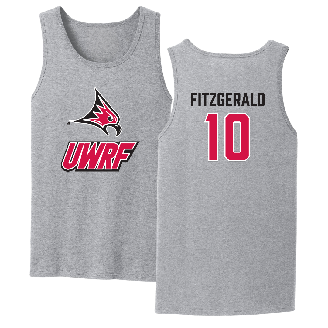 University of Wisconsin-River Falls Football Sport Gray Tank Top - #10 Cade Fitzgerald