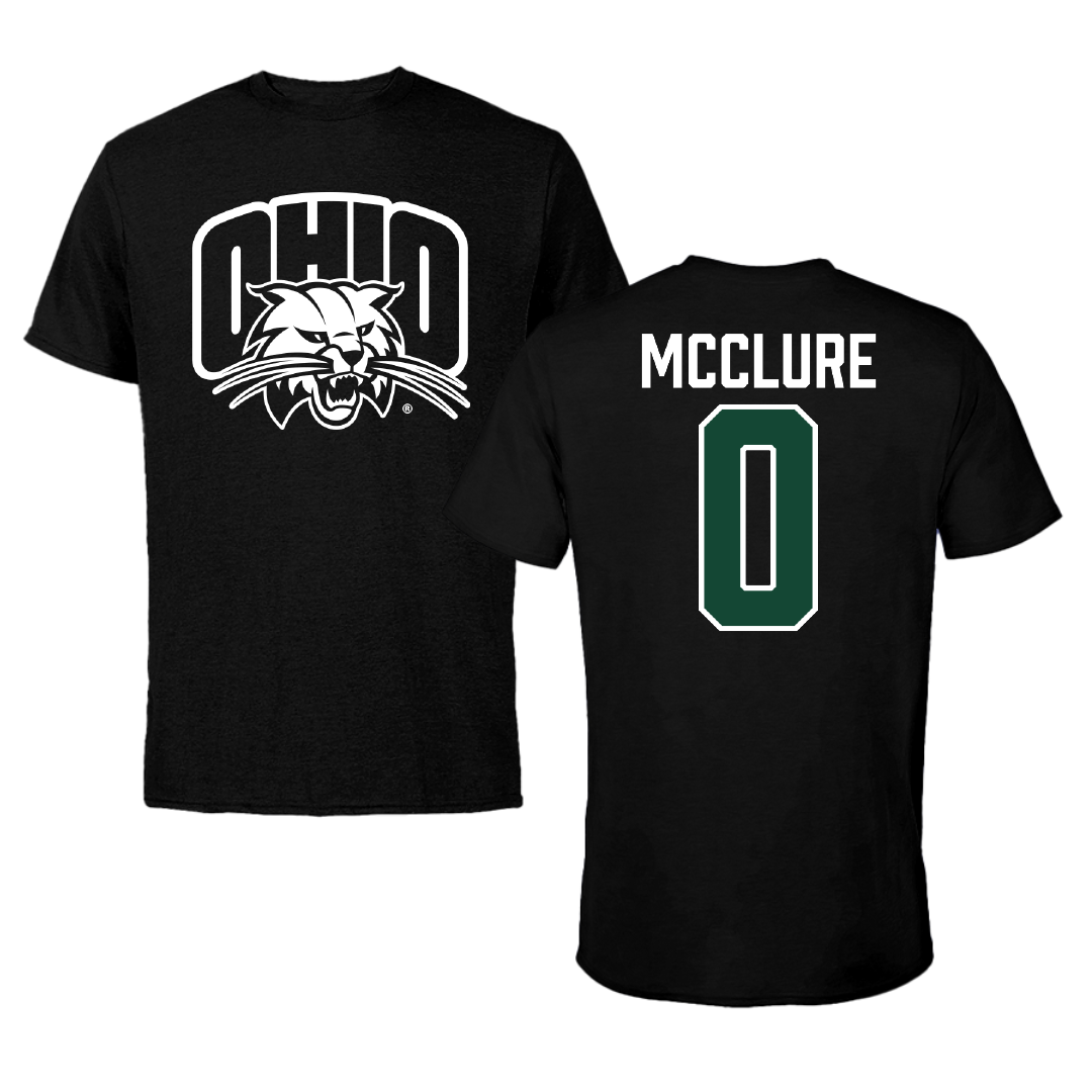 Ohio University Basketball Black Tee - #0 Jaya  Mcclure