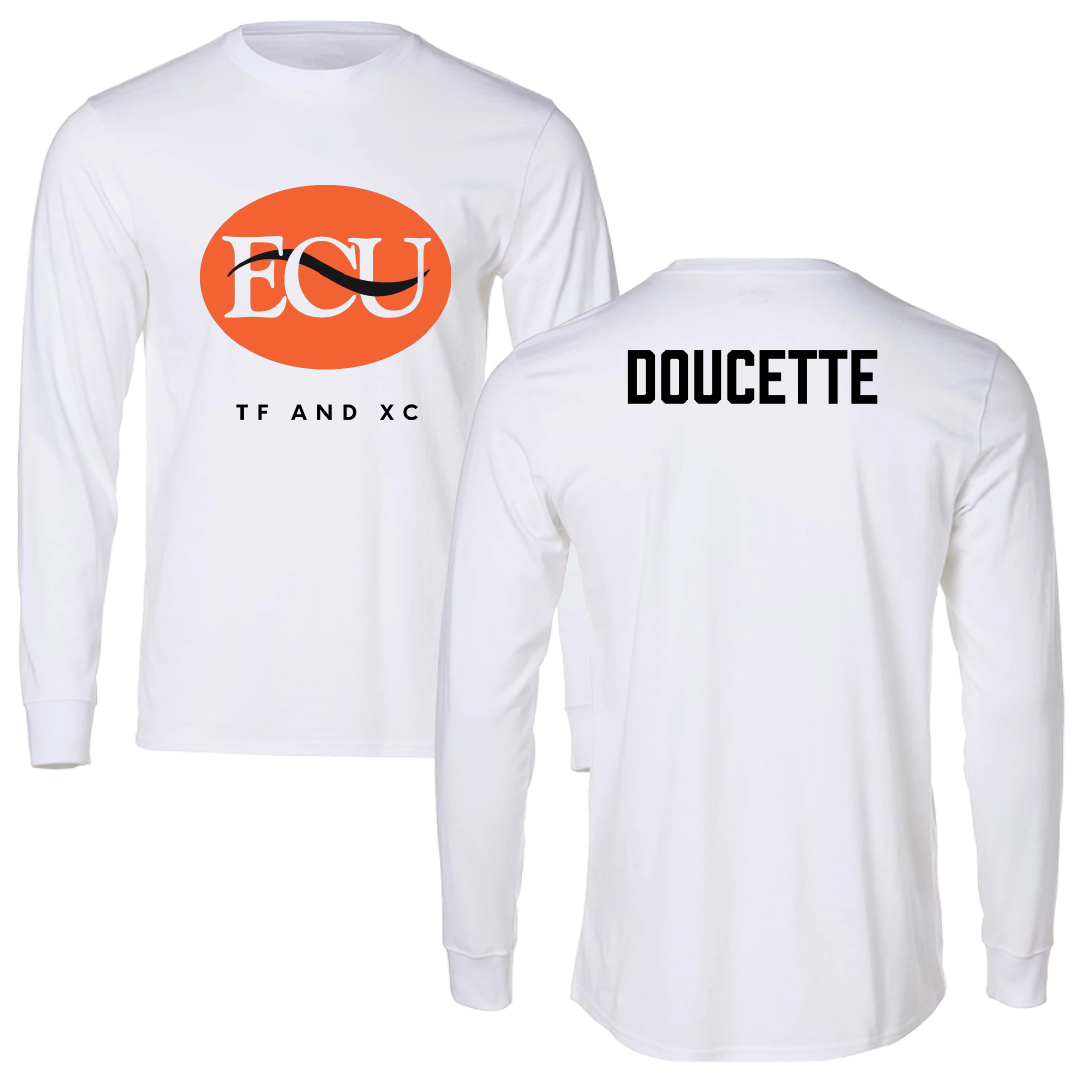 East Central University TF and XC White Long Sleeve - Olivia Doucette