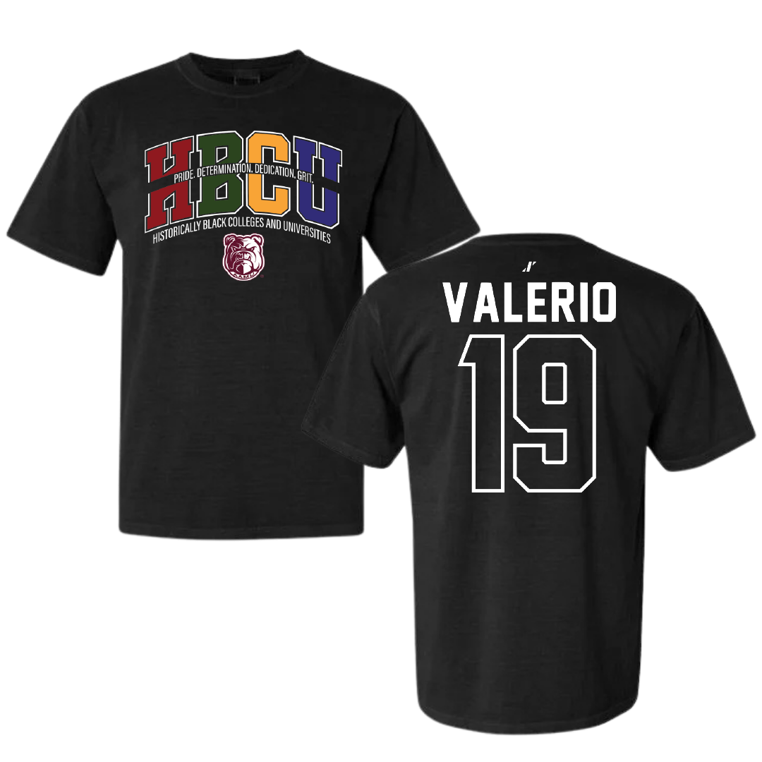 Alabama A&M University Baseball Black HBCU Comfort Colors Tee - #19 Jose Valerio