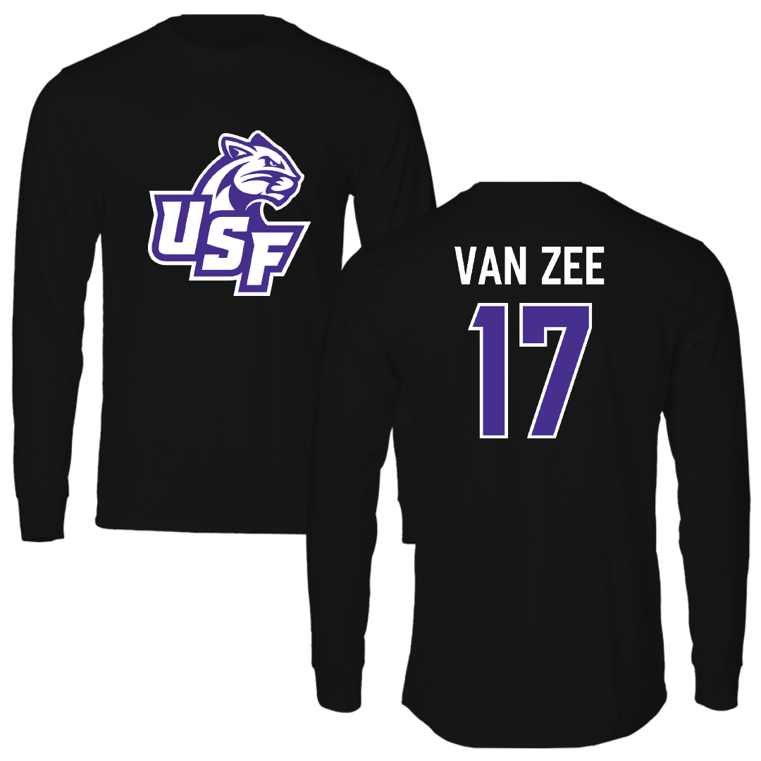 University of Sioux Falls Soccer Black Performance Long Sleeve - #17 Addi Van Zee