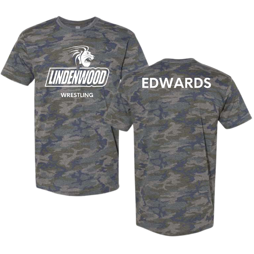 Lindenwood University Wrestling (W) Vintage Camo Tee - Kayla Edwards