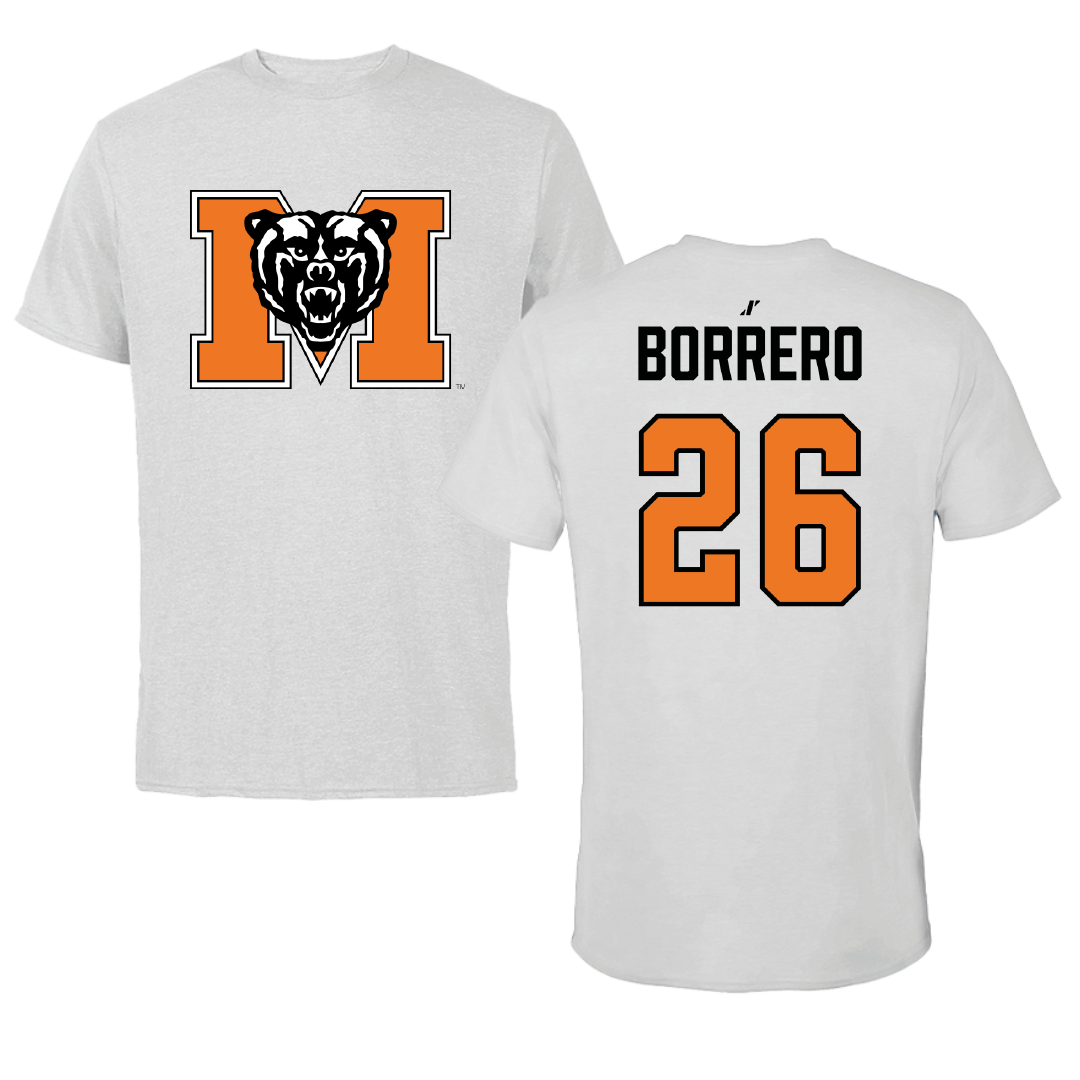 Mercer University Baseball Light Gray Tee - #26 Ismael Borrero