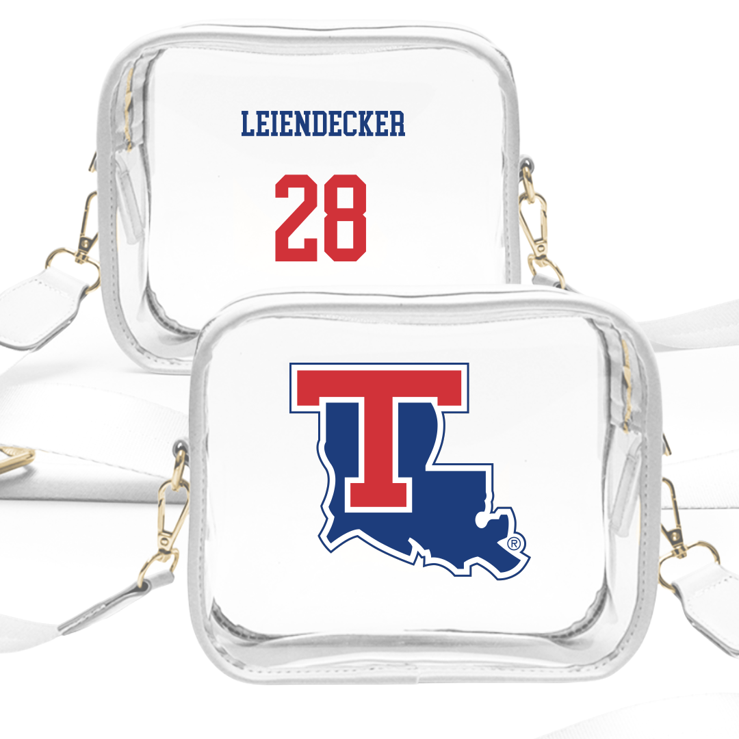 Louisiana Tech University Bowling (W) White Clear Stadium Bag - #28 Abbie Leiendecker