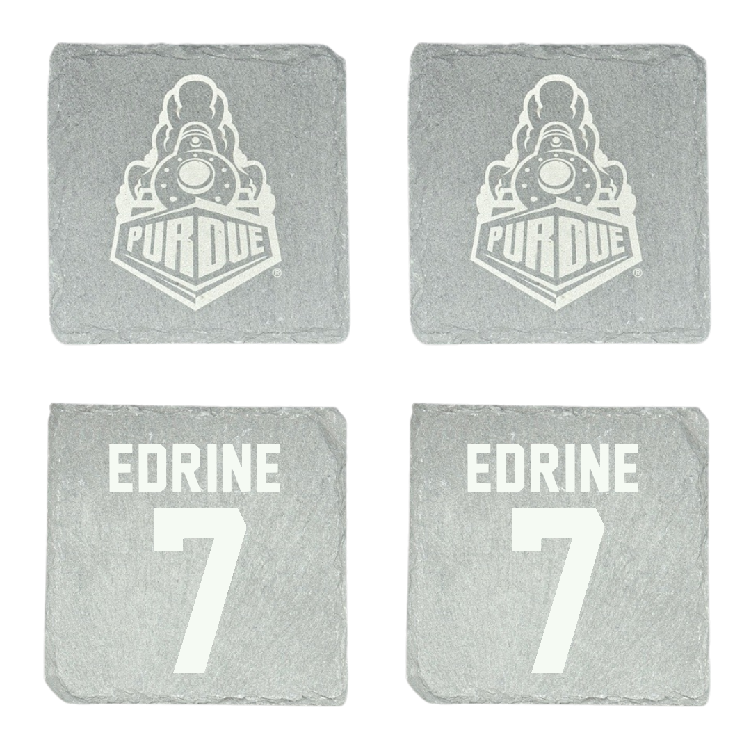 Purdue University Football Stone Coaster (4 Pack)  - #7 Jahmal Edrine