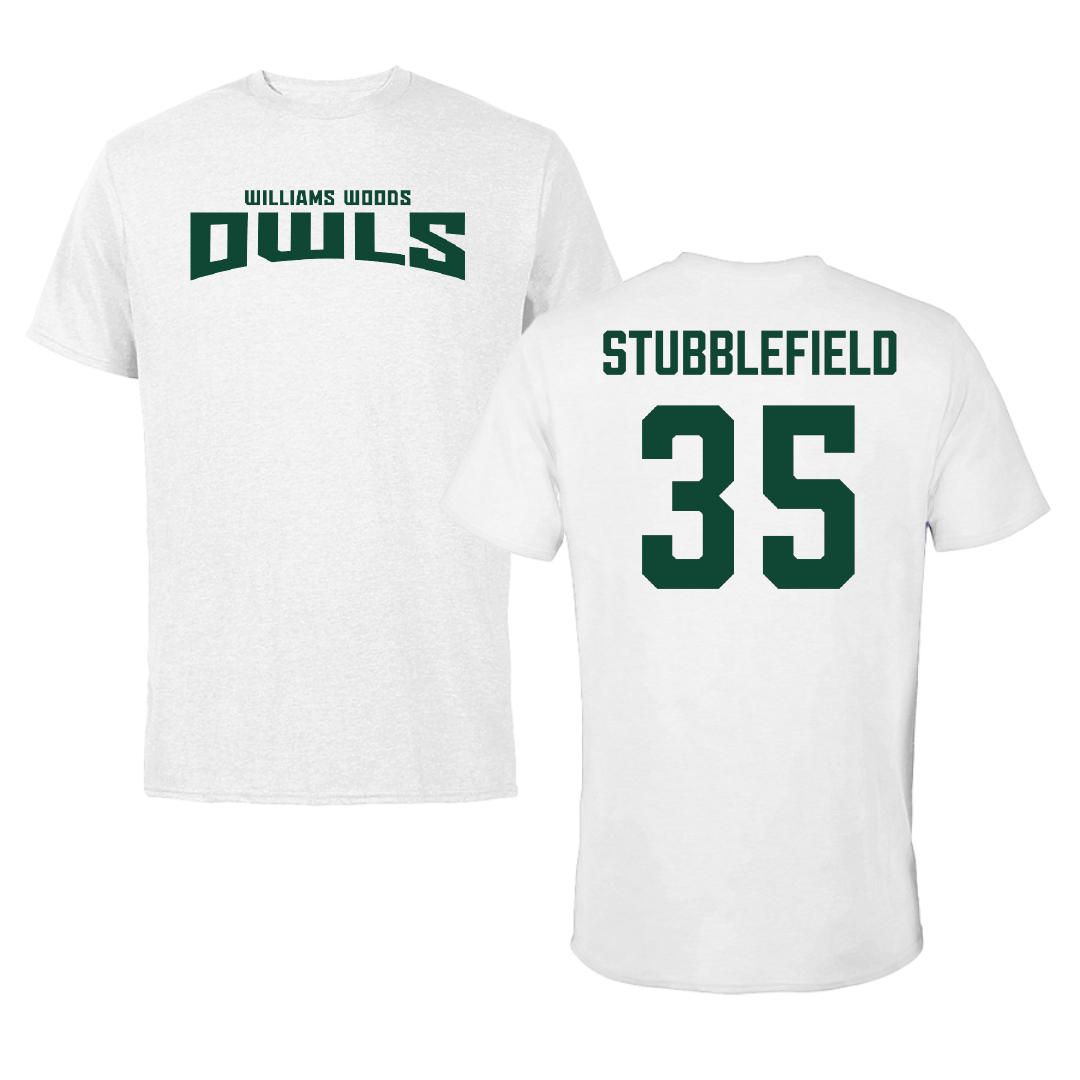 William Woods University Lacrosse (M) White Classic Tee - #35 Drew Stubblefield