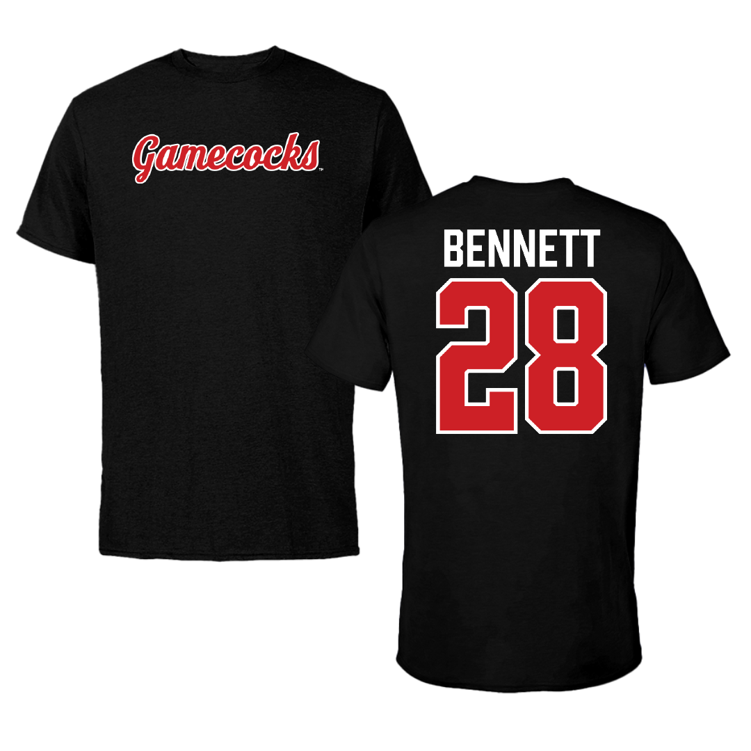 Jacksonville State University Football Black Performance Tee - #28 Reggion Bennett