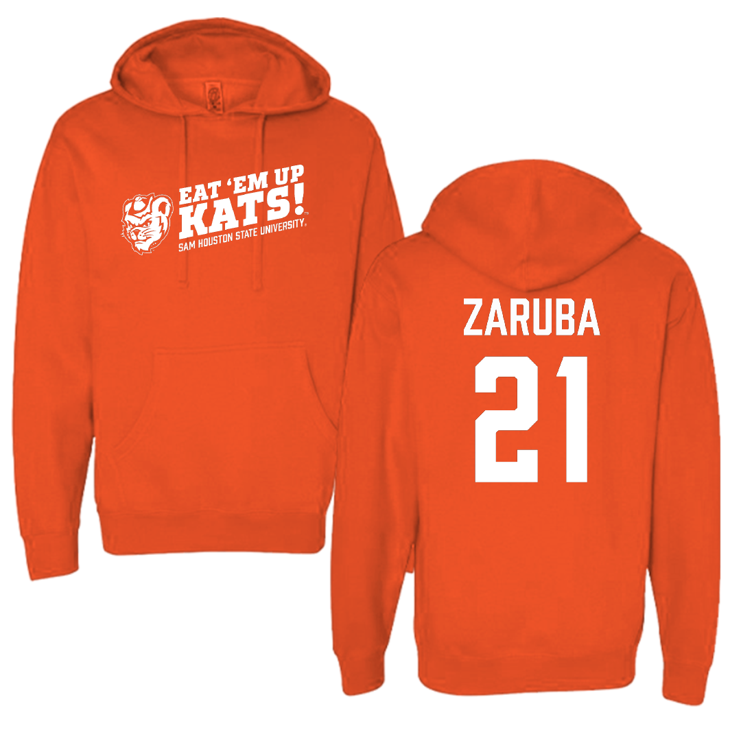 Sam Houston State University Baseball Orange General Hoodie - #21 Connor Zaruba