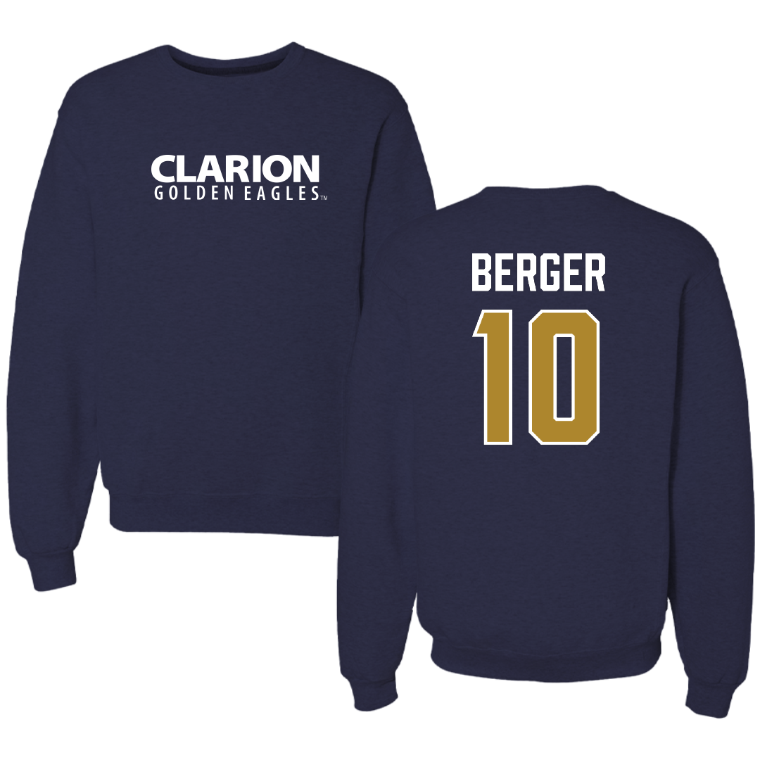 PennWest Clarion Basketball (W) Navy Crewneck - #10 Kendall Berger