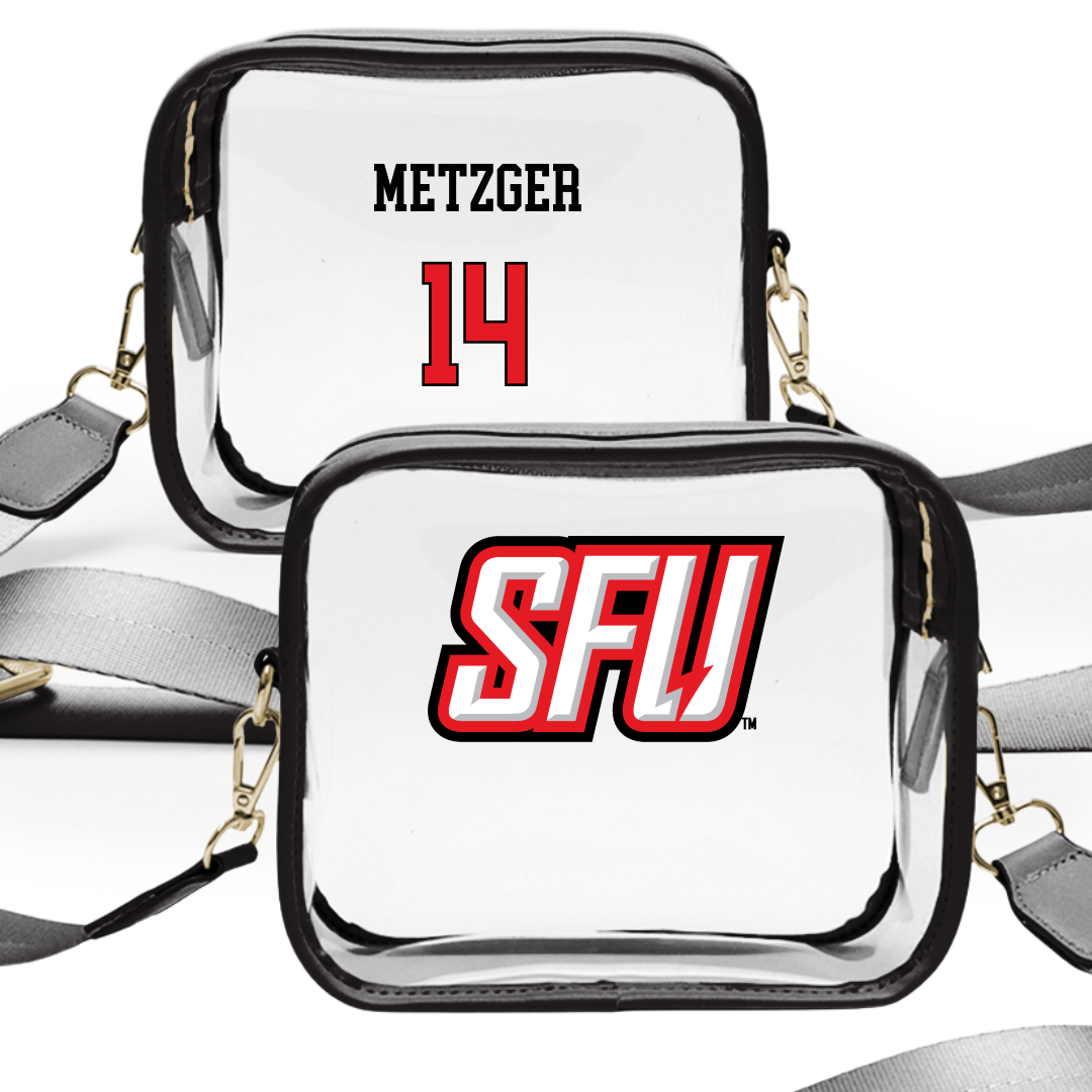 Saint Francis University (Pennsylvania) Lacrosse (W) Black Clear Stadium Bag - #14 Mackenzie Metzger