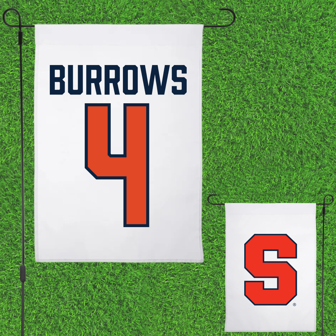 Syracuse University Basketball White Garden Flag - #4 Sophie Burrows