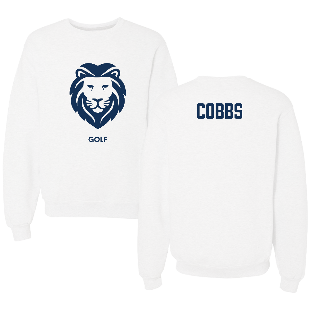 Wallace State Community College Golf (M) White Crewneck - Kaden Cobbs