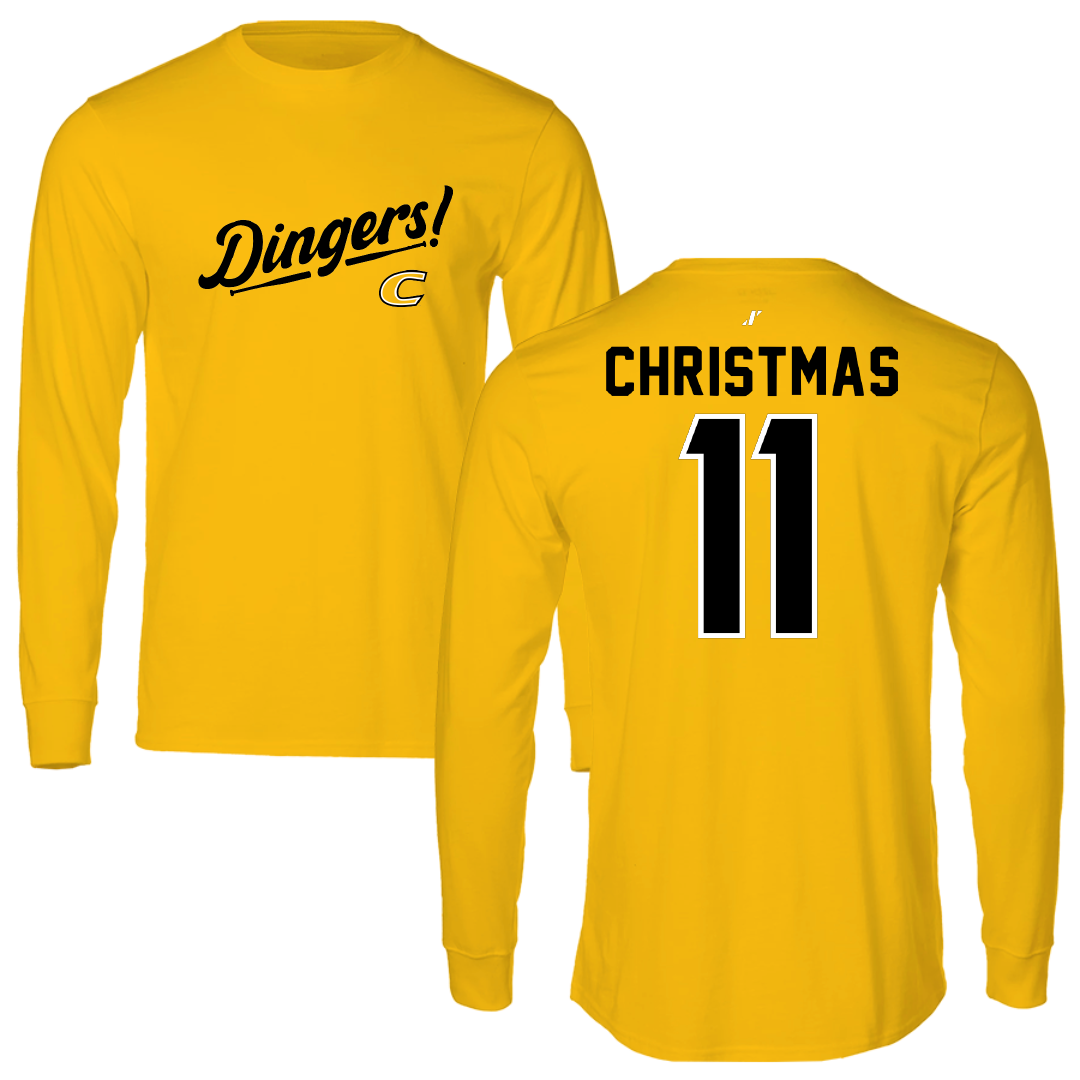 Centre College Baseball Gold Dingers Performance Long Sleeve - #11 Aidan Christmas