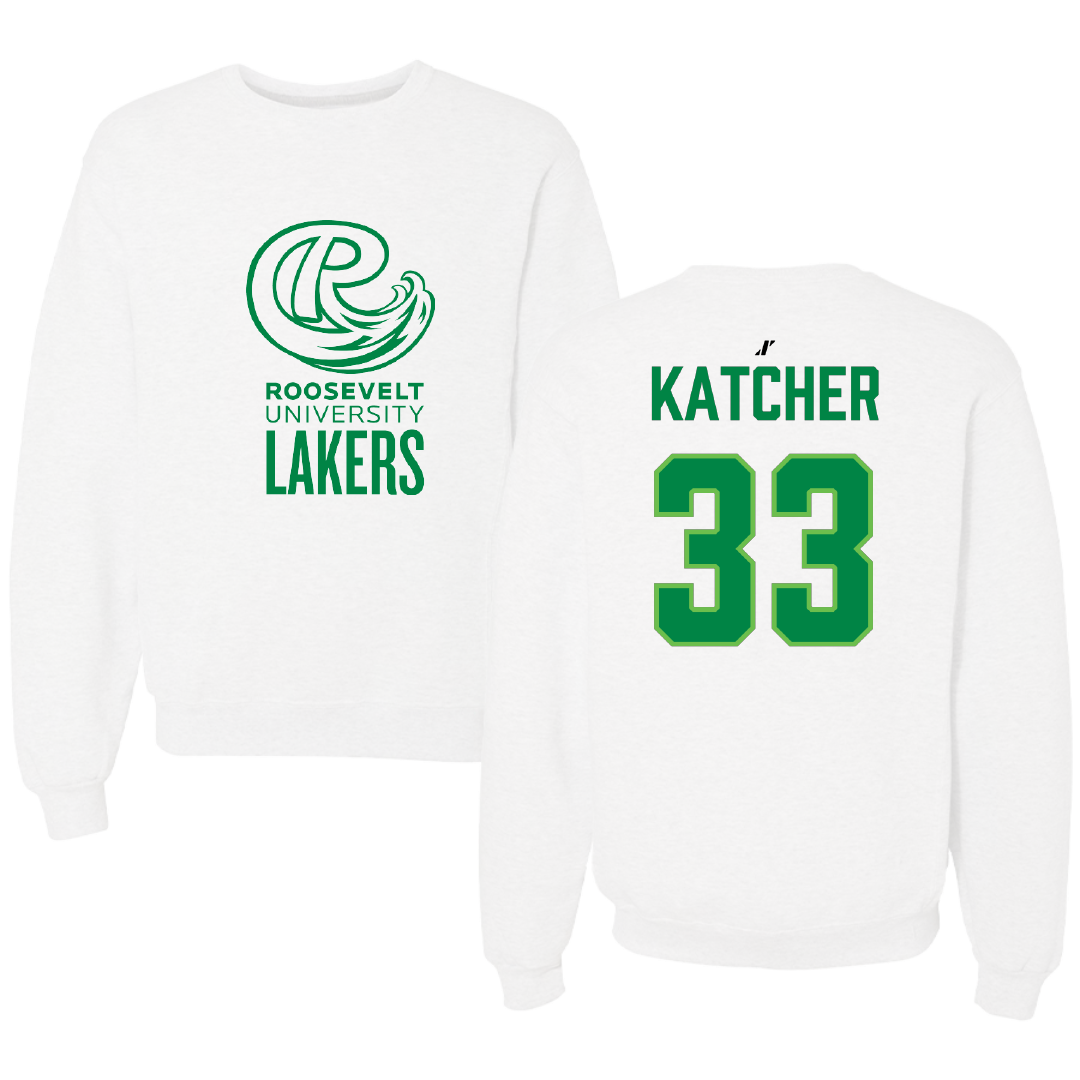 Roosevelt University Basketball White Crewneck - #33 Brynne Katcher