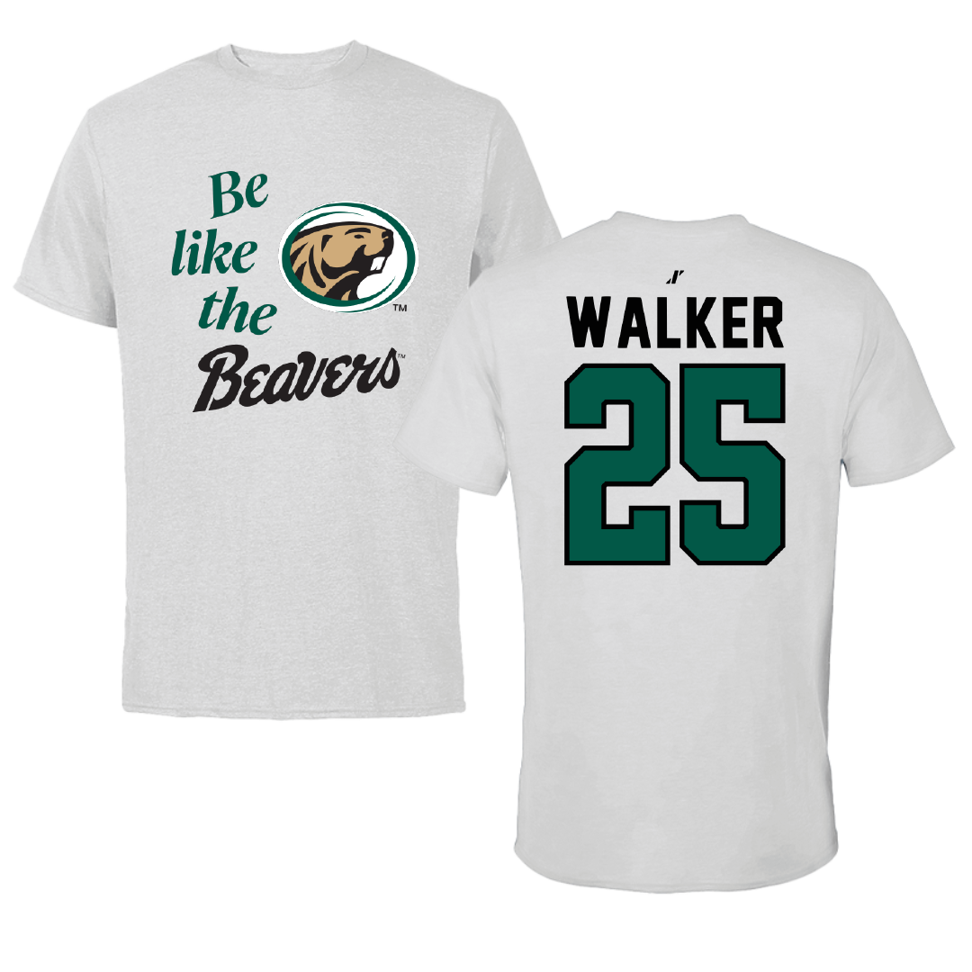 Bemidji State University Football Light Gray Be Like Us Tee - #25 Amon Walker
