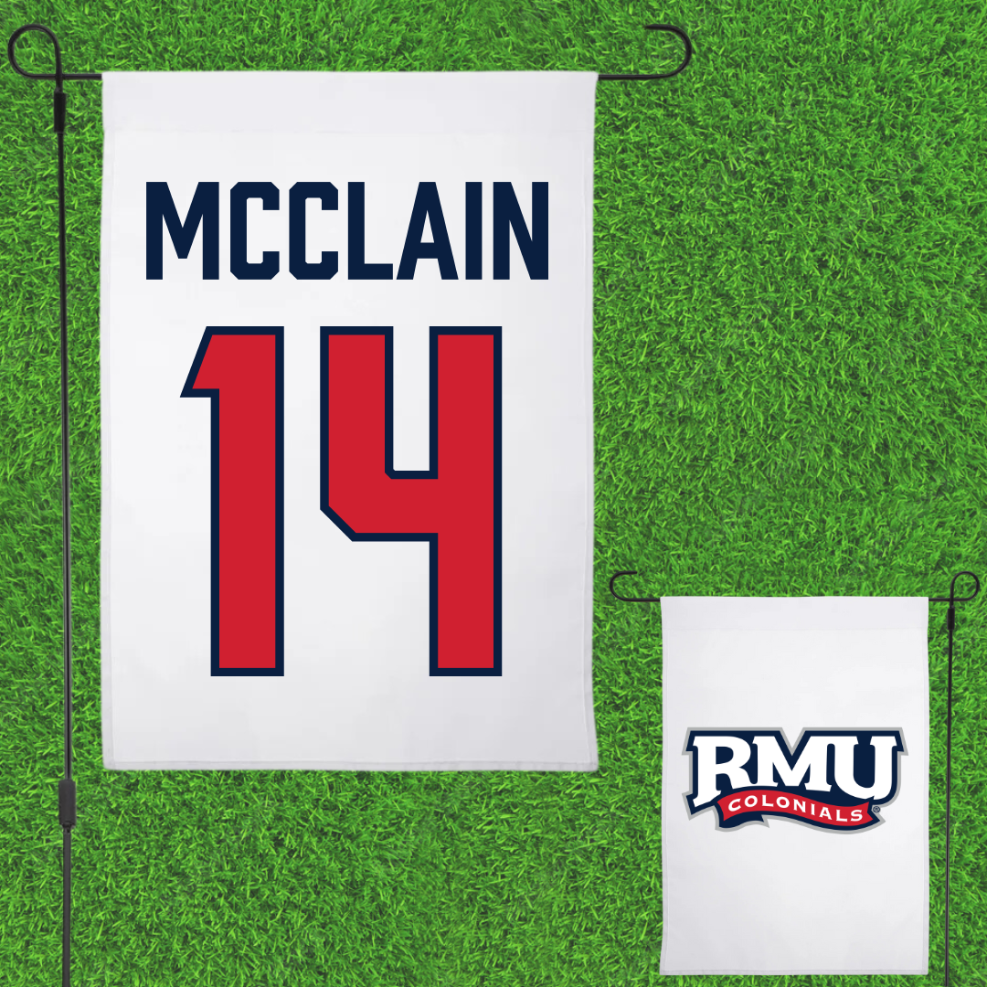 Robert Morris University Basketball White Garden Flag - #14 Dania McClain