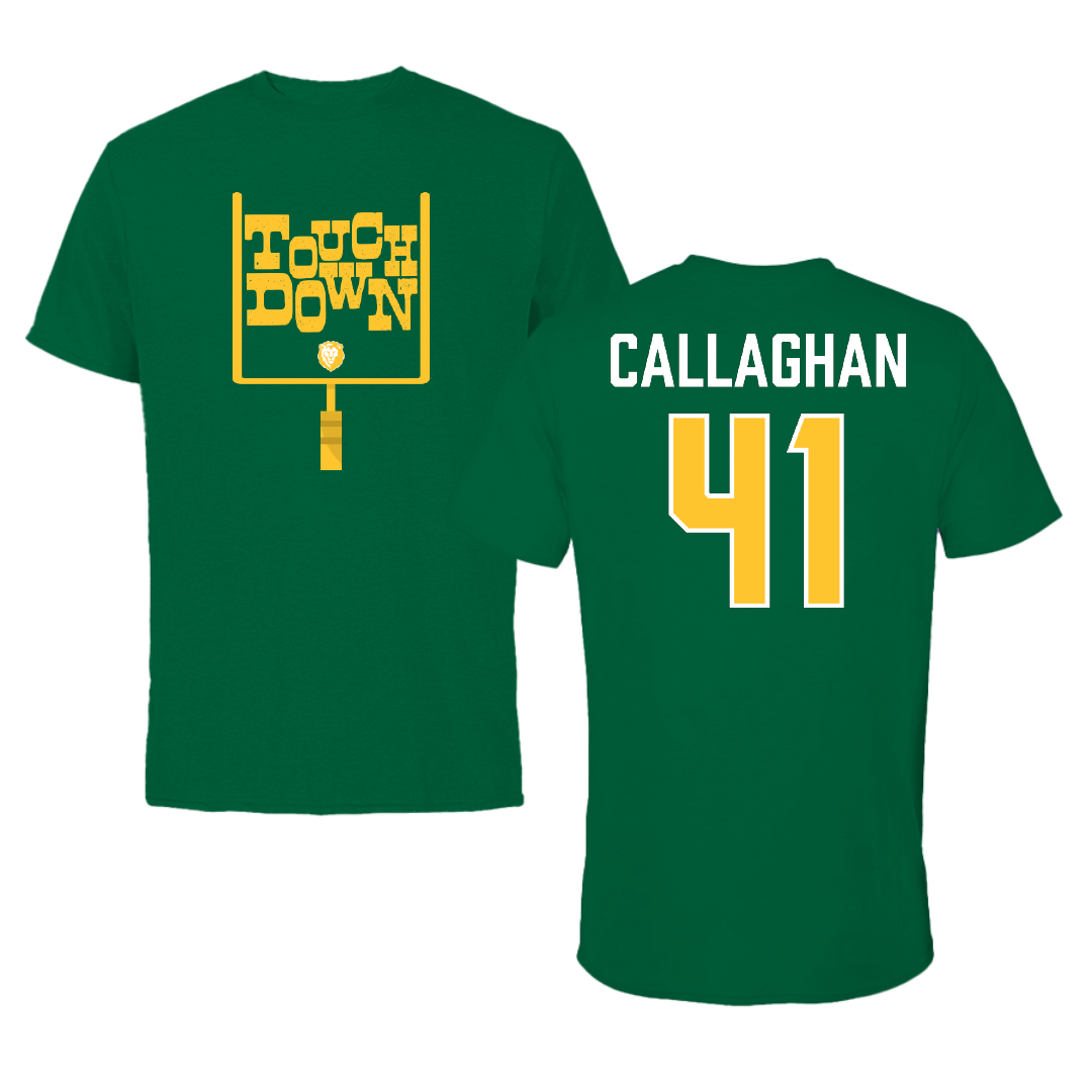 Southeastern Louisiana University Football Green Touchdown Tee - #41 Riley Callaghan