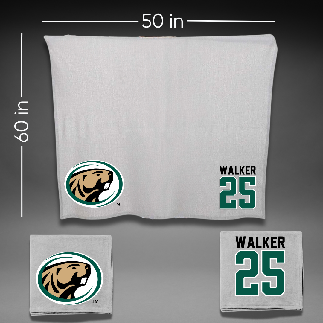 Bemidji State University Football Gray Blanket - #25 Amon Walker