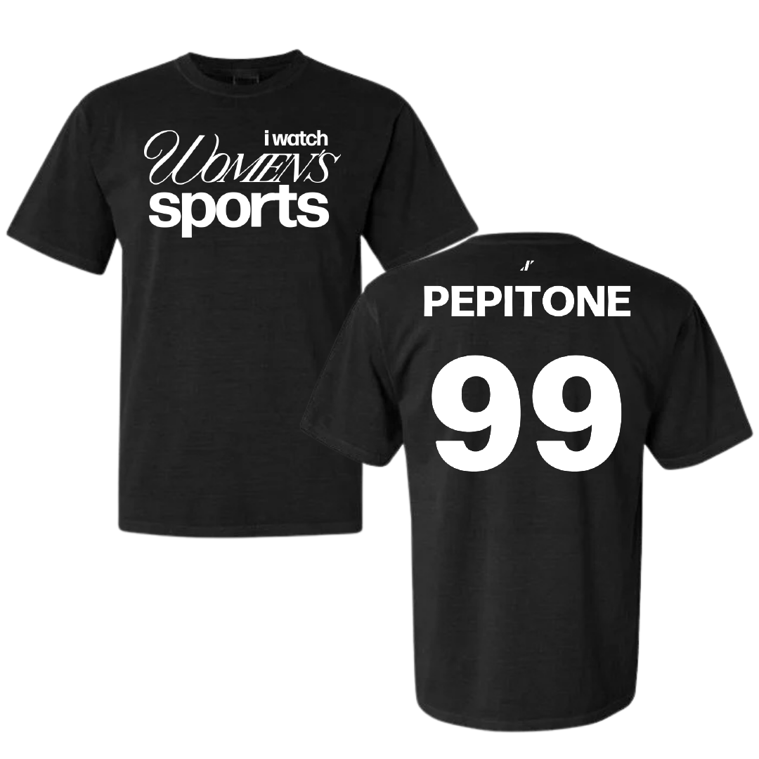 University of South Florida Softball Black WHM Comfort Colors Tee - #99 Alicea Pepitone