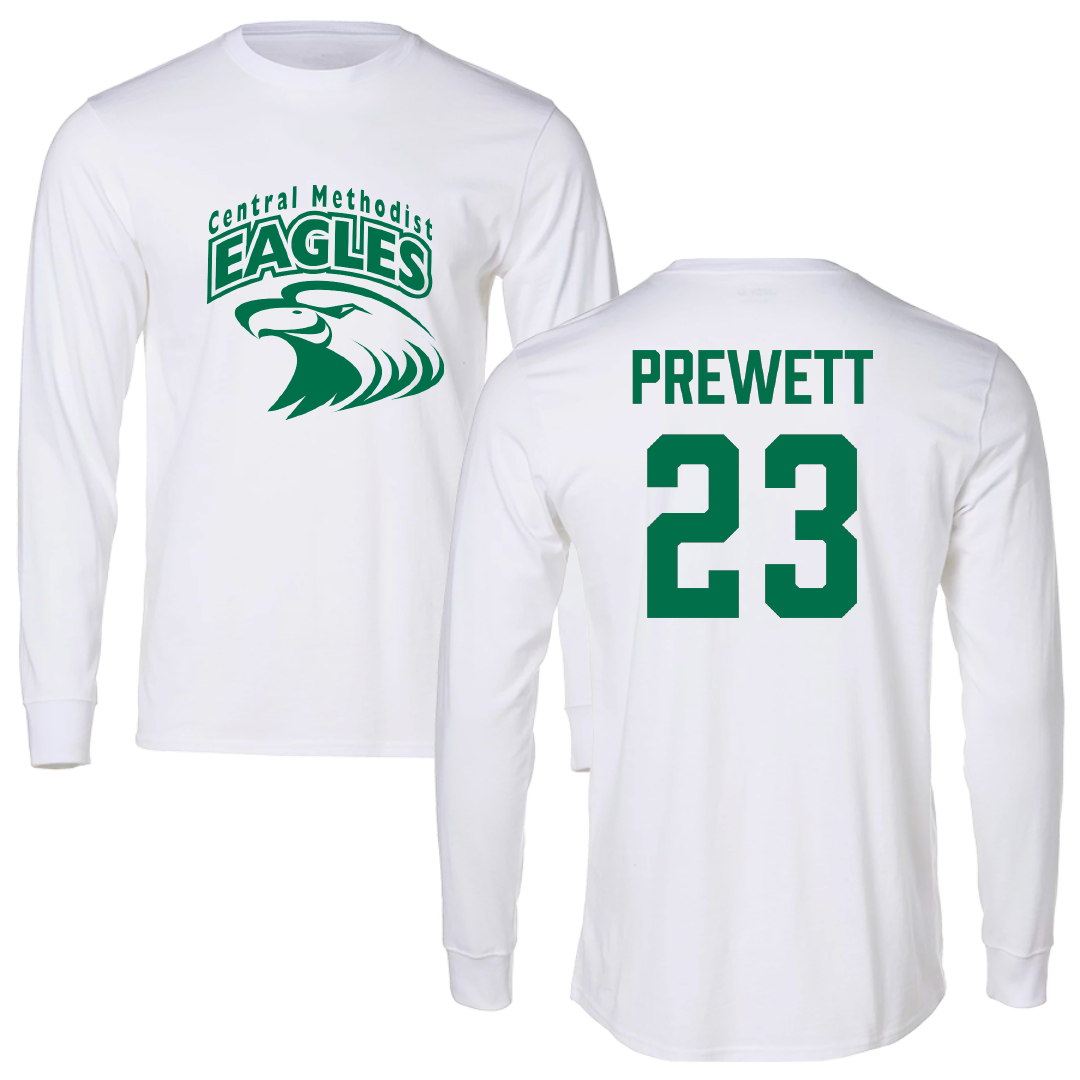 Central Methodist University Baseball White Long Sleeve - #23 Jack Prewett