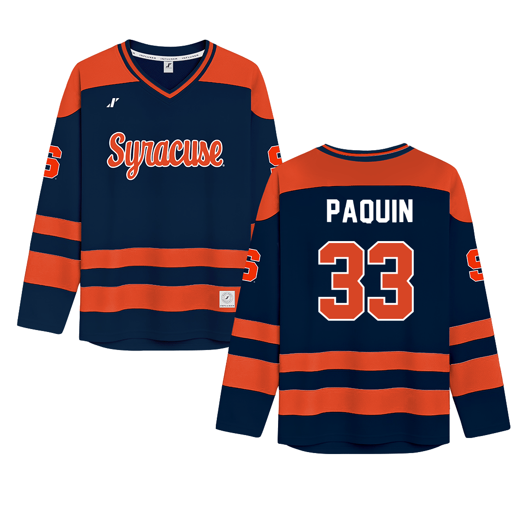 Syracuse University Navy Hockey Jersey - #33 Maika Paquin