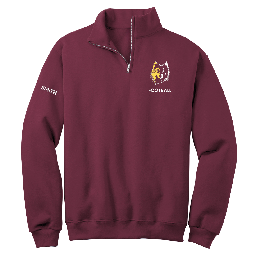 Northern State University Football Maroon Quarter-Zip - Harrison Smith
