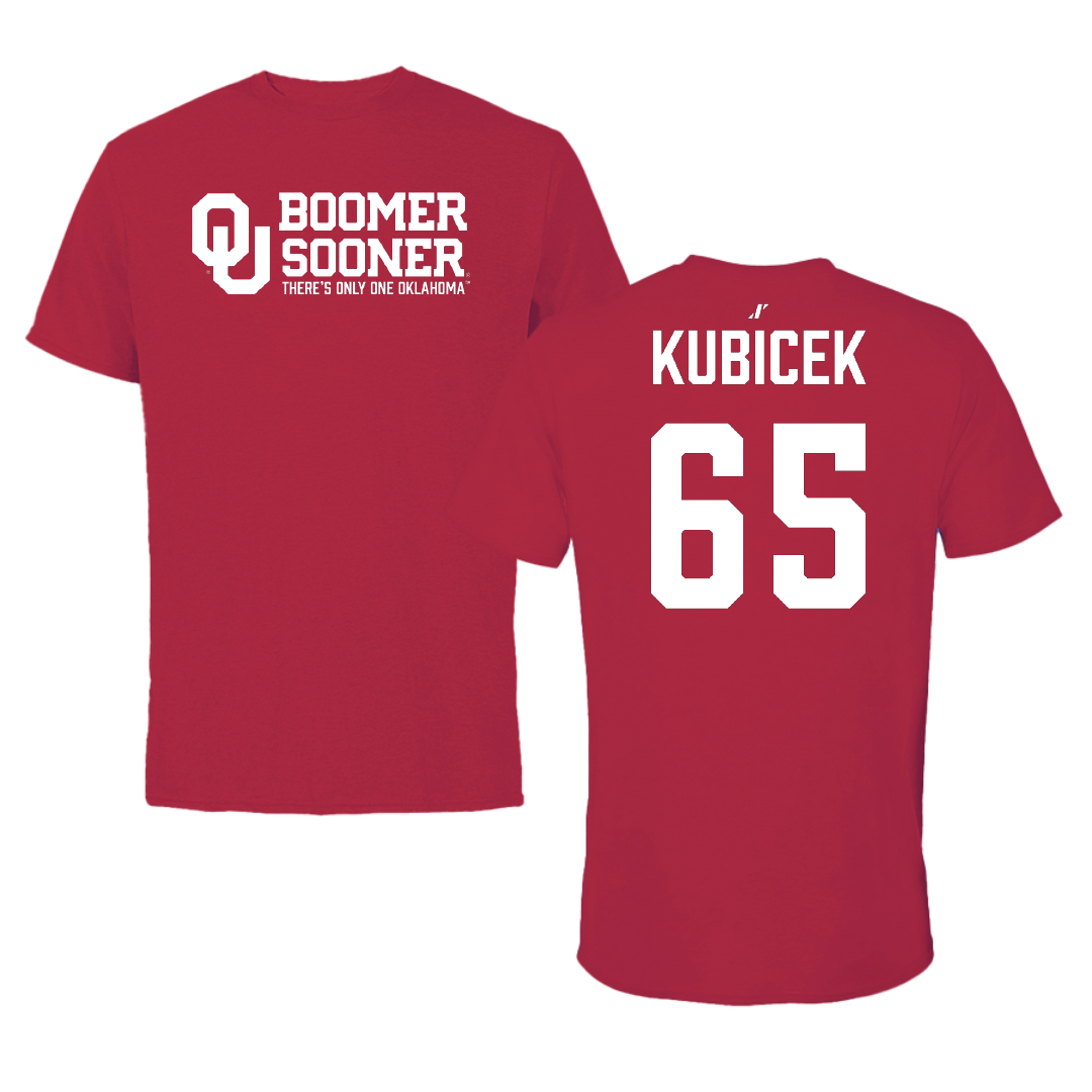 University of Oklahoma Football Crimson General Tee - #65 Ty Kubicek