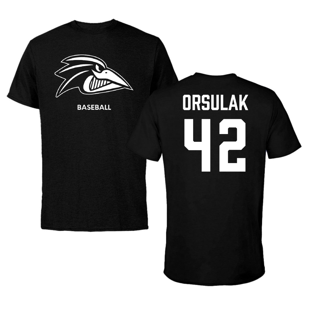 Franklin Pierce University Baseball Black Performance Tee - #42 Cody Orsulak