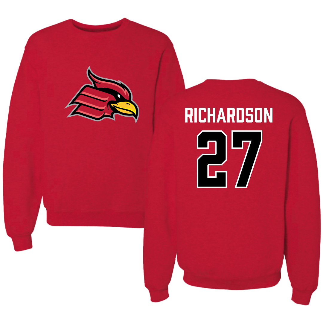 Wheeling University Football Red Crewneck - #27 Zaire Richardson