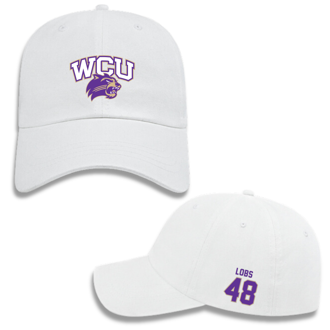 Western Carolina University Baseball White Hat - #48 John Lobs