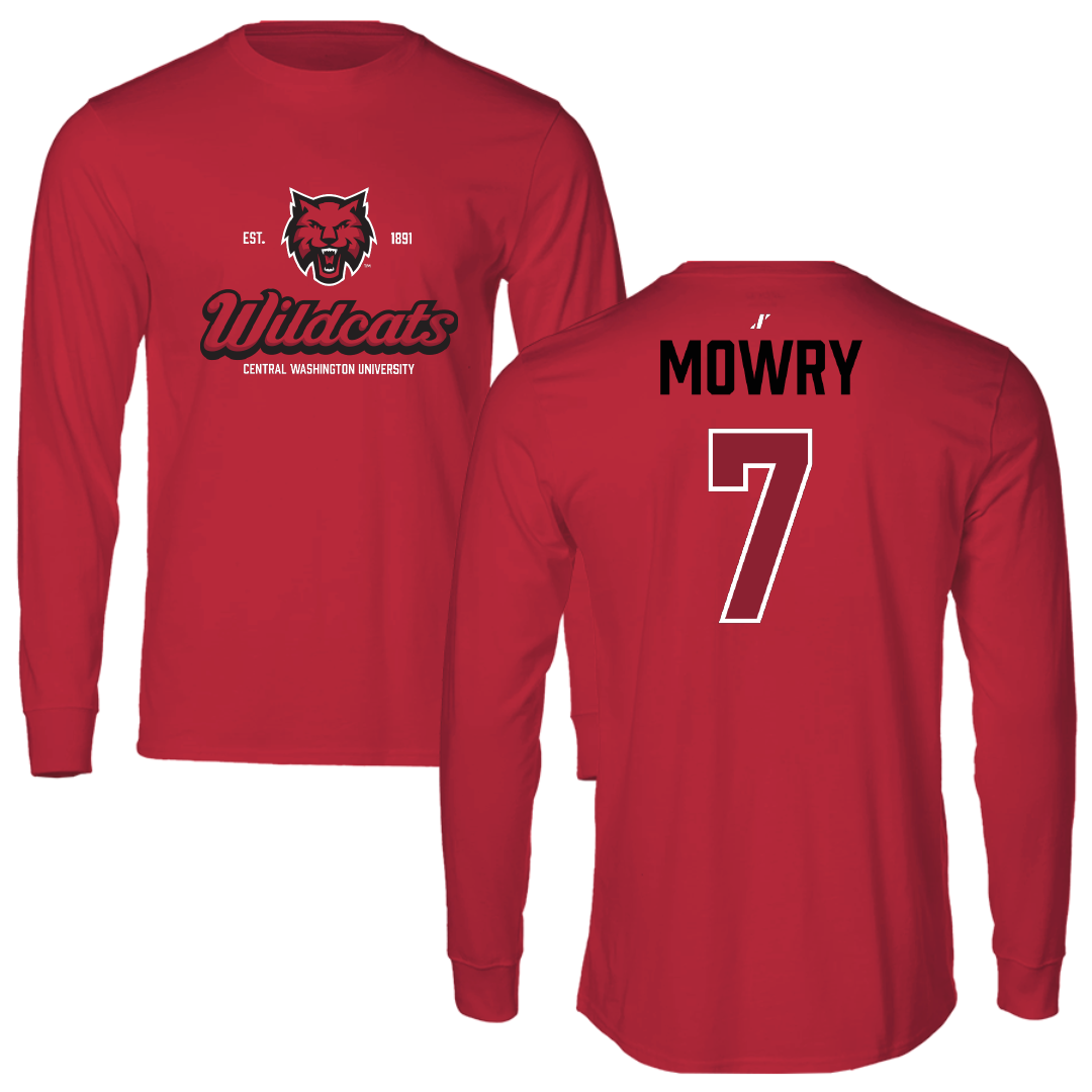 Central Washington University Baseball Crimson General Long Sleeve - #7 Nolan Mowry