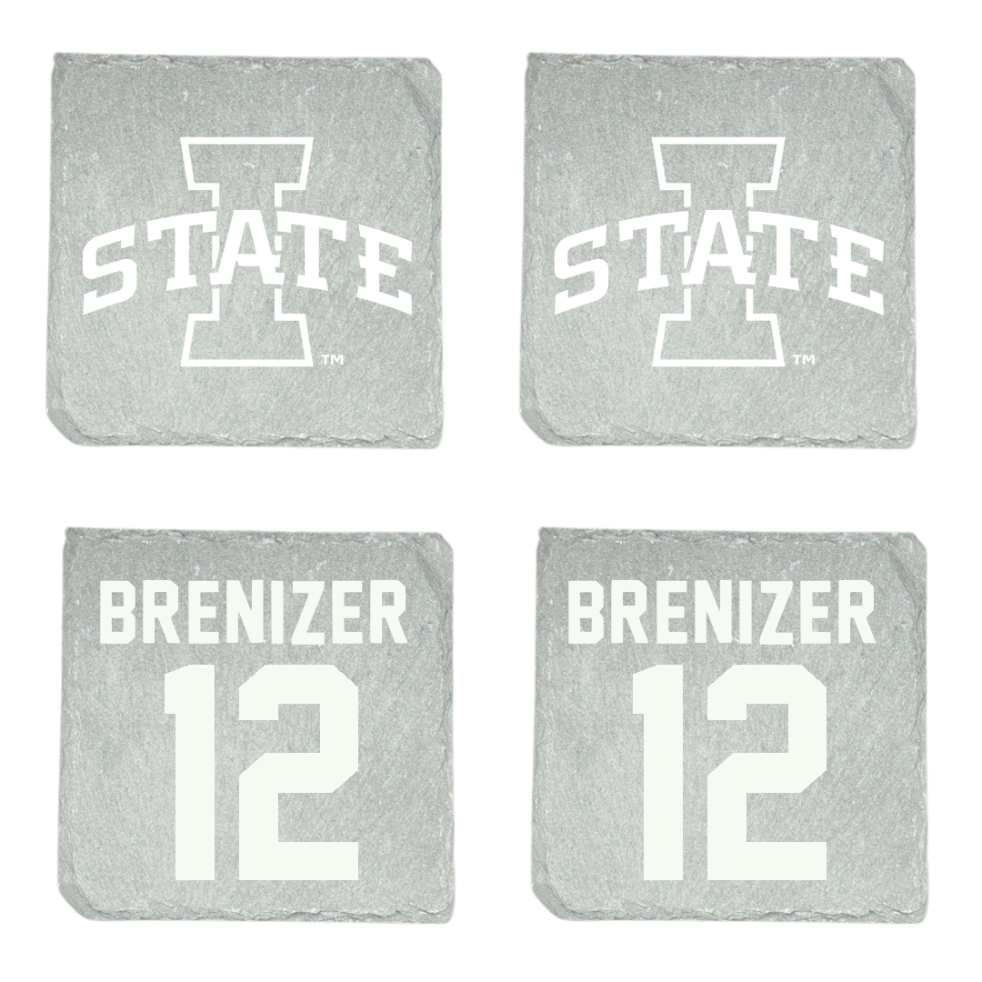 Iowa State University Volleyball Stone Coaster (4 Pack)  - #12 Abbi Brenizer