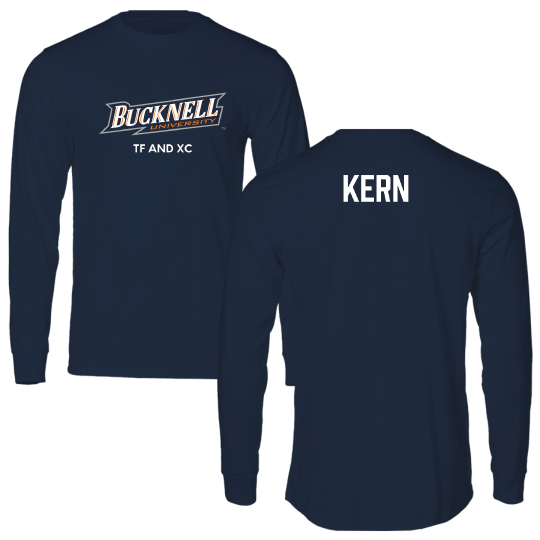 Bucknell University TF and XC Navy Performance Long Sleeve - Grant Kern