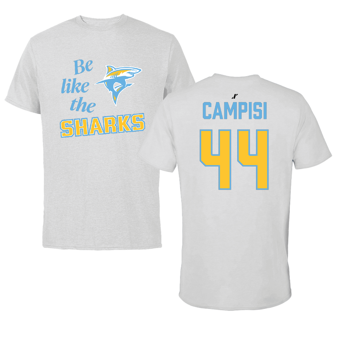 Long Island University Football Light Gray Be Like Us Performance Tee - #44 Jake Campisi