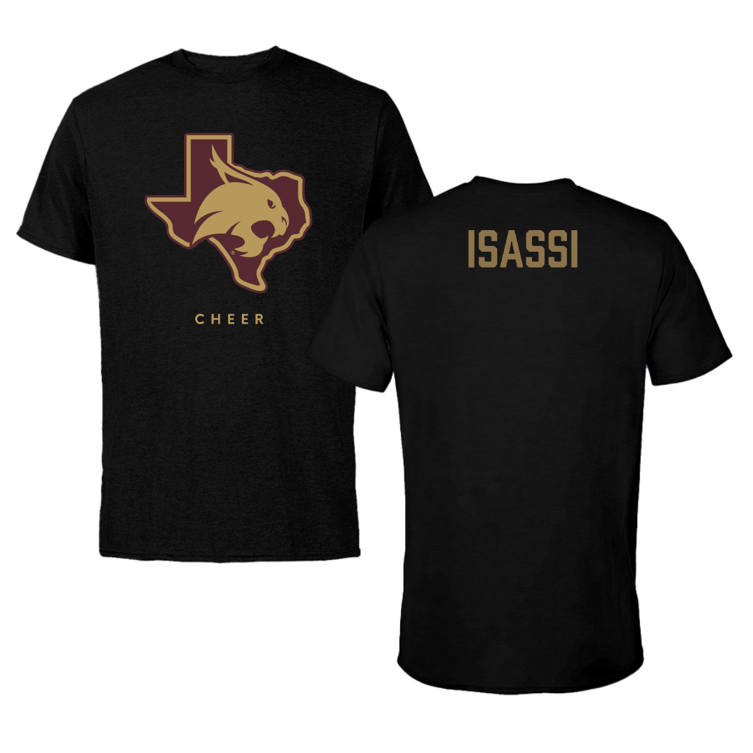 Texas State University Cheer Black Tee - Jillian Isassi