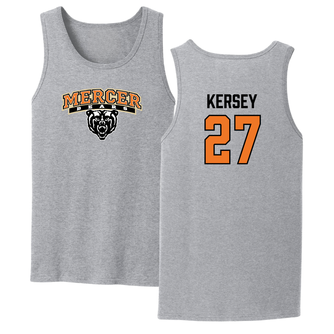 Mercer University Baseball Sport Gray Tank Top - #27 Braydon Kersey