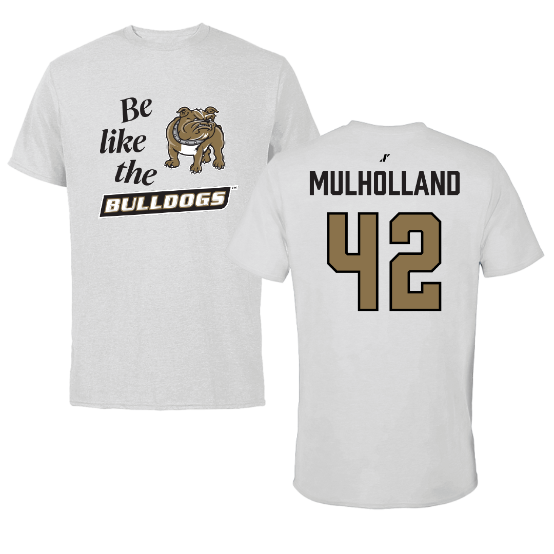 Bryant University Baseball Light Gray Be Like Us Performance Tee - #42 Billy Mulholland