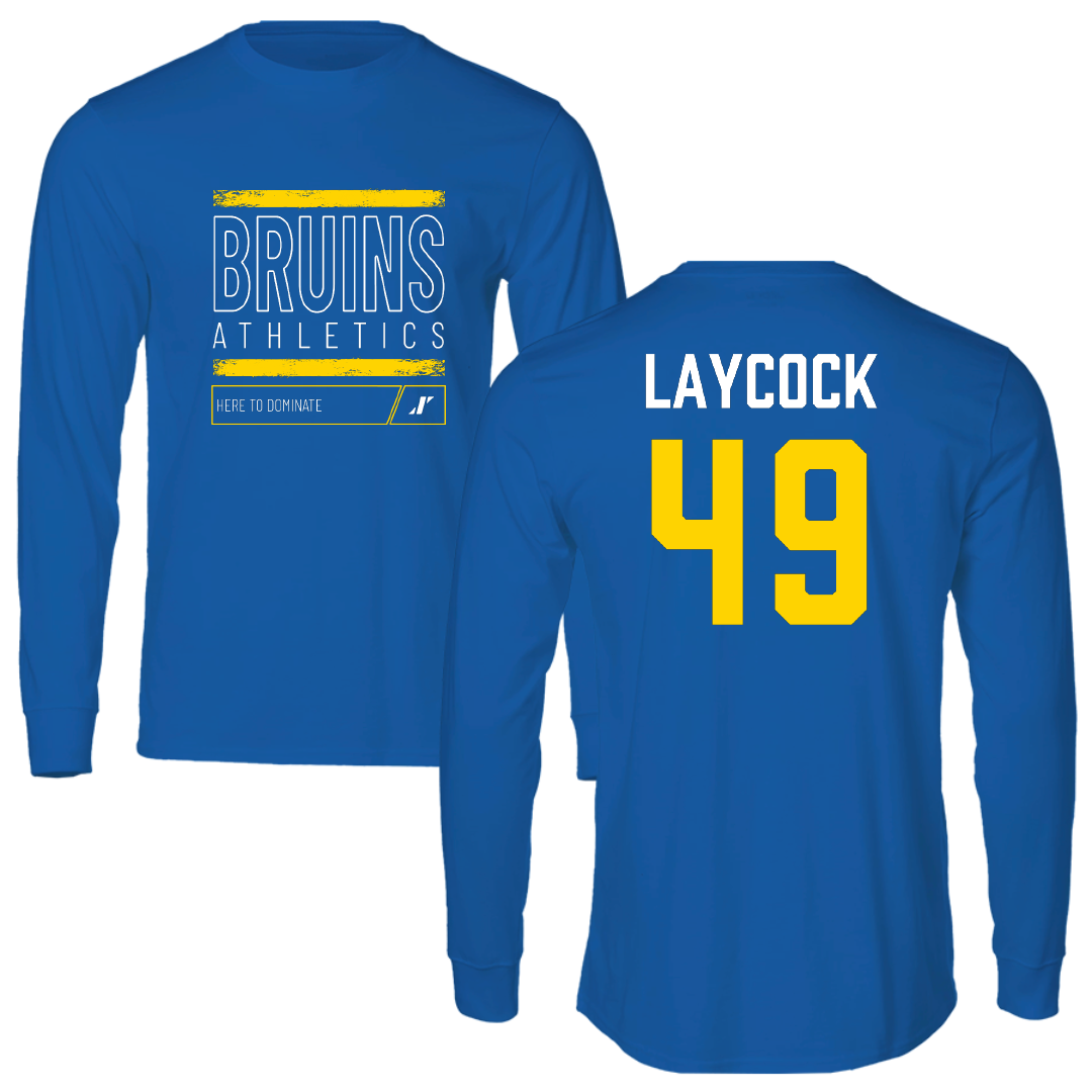 Salt Lake Community College Baseball Blue Dominate Long Sleeve - #49 Austin Laycock
