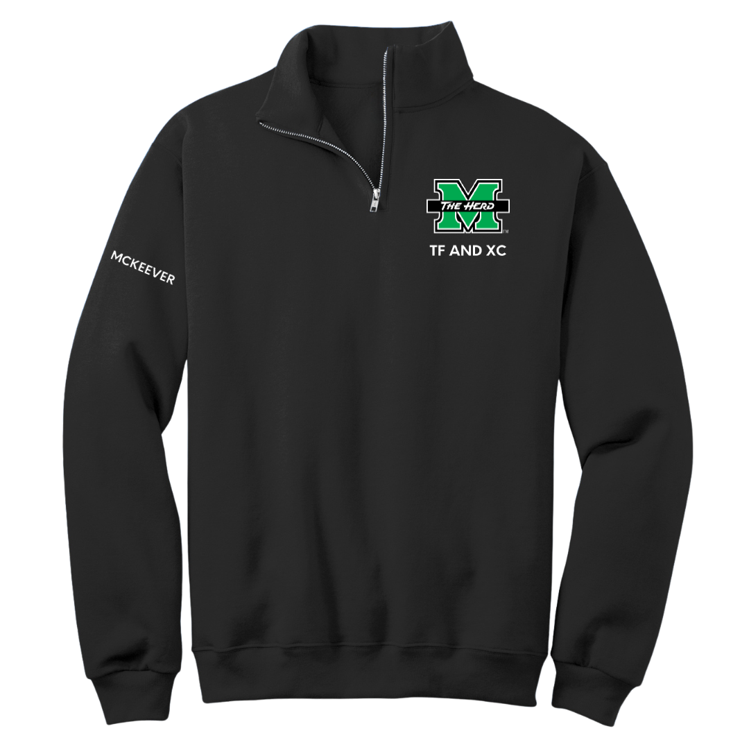 Marshall University TF and XC Black Quarter-Zip - Brynn McKeever