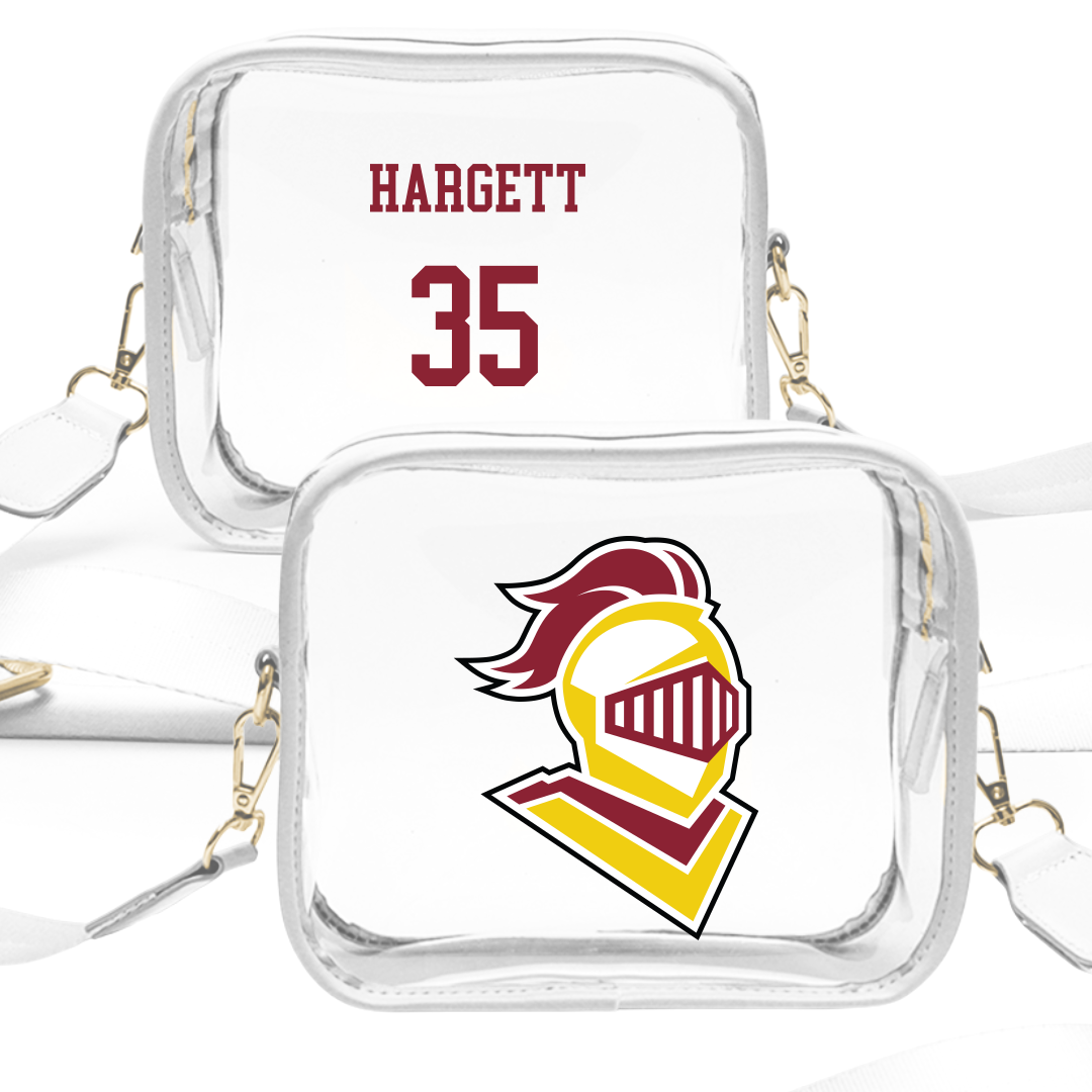 Calvin University Soccer (M) White Clear Stadium Bag - #35 John Hargett
