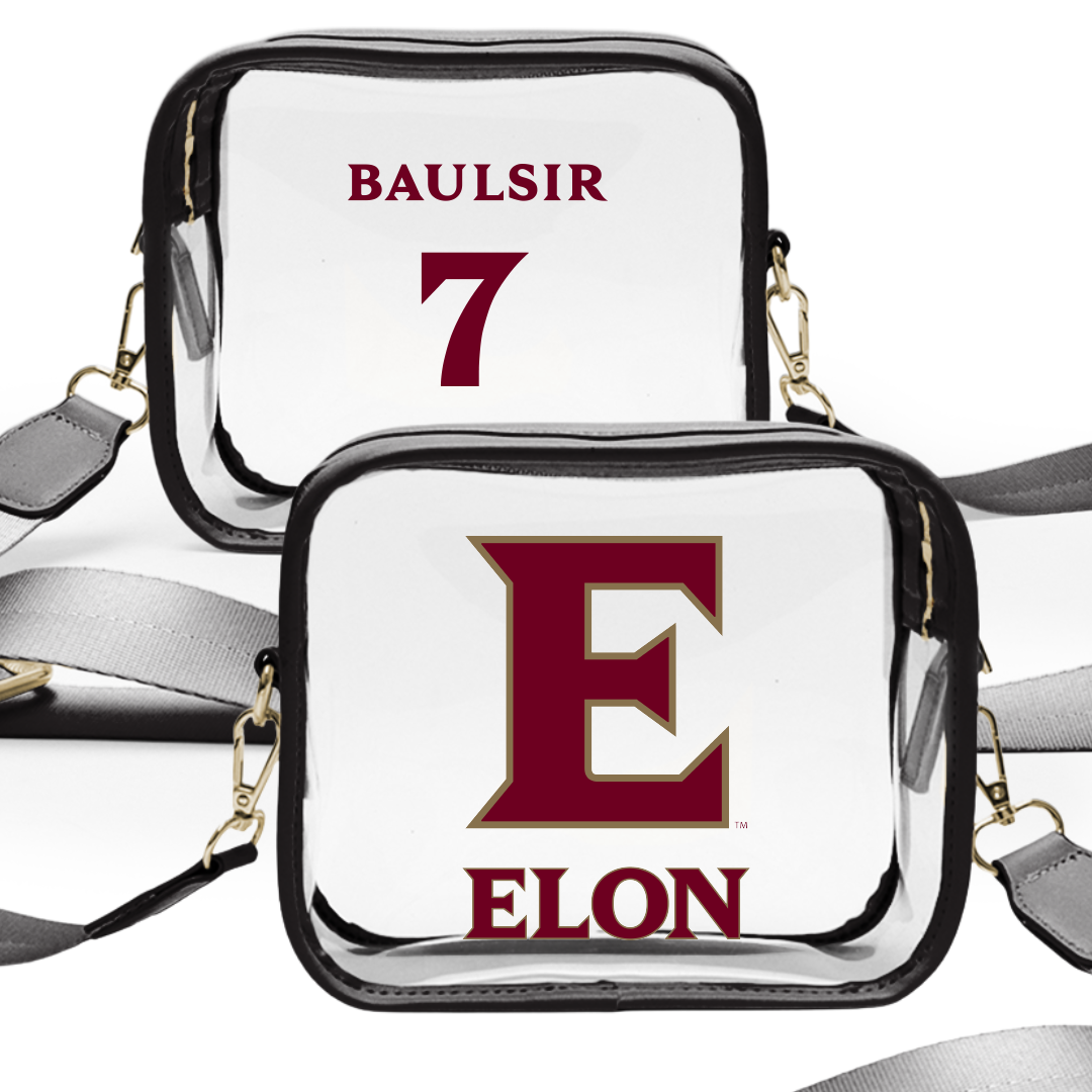 Elon University Softball Black Clear Stadium Bag - #7 Teagan Baulsir