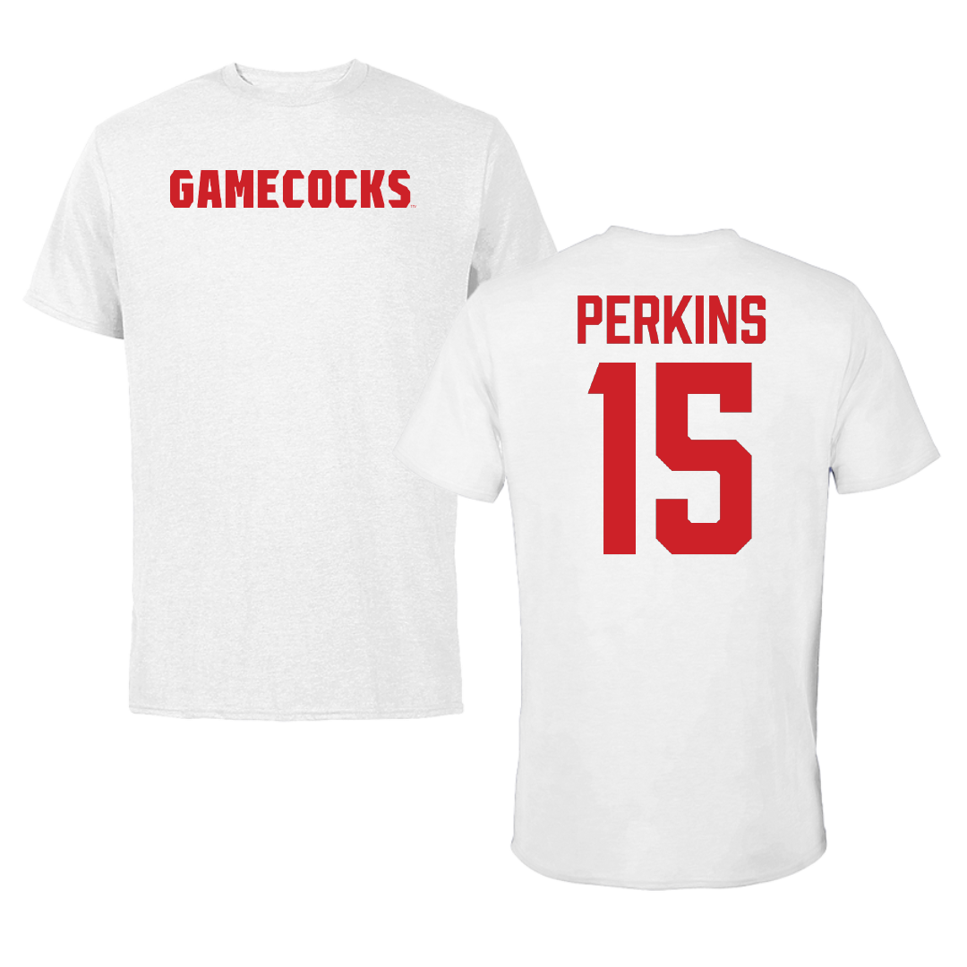 Jacksonville State University Softball White Tee - #15 Abbi Perkins