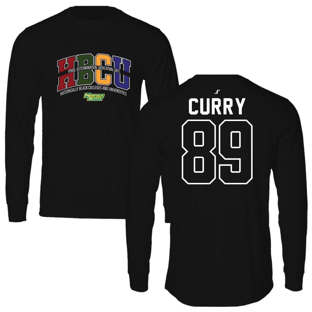 Norfolk State University Football Black HBCU Long Sleeve - #89 Michael Curry