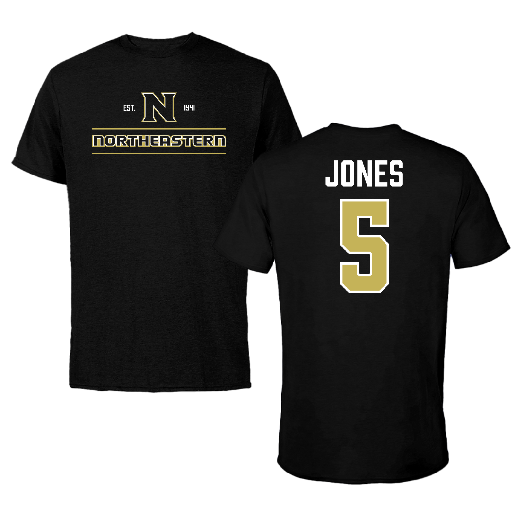 Northeastern Junior College Basketball (M) Black General Tee - #5 Jakobe Jones