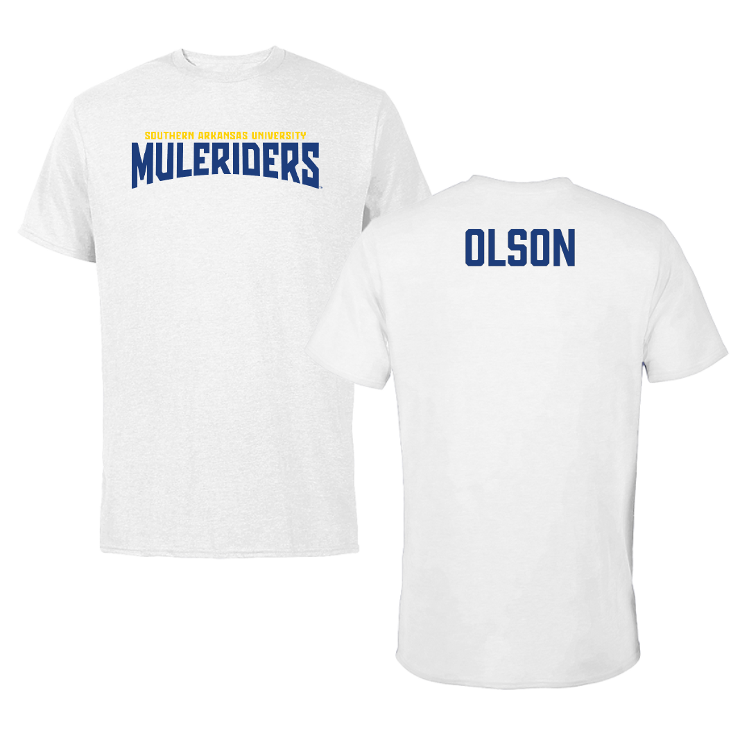Southern Arkansas University TF and XC White Classic Performance Tee - Cheyenne Olson